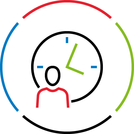 Circle icon indicating efficiency