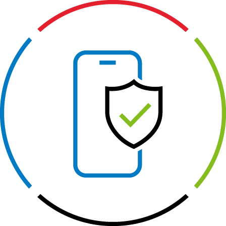 Circle icon indicating secure processing